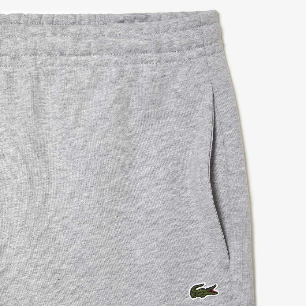 Lacoste Unbrushed Cotton Fleece Shorts Grey Chine | LHU-521647