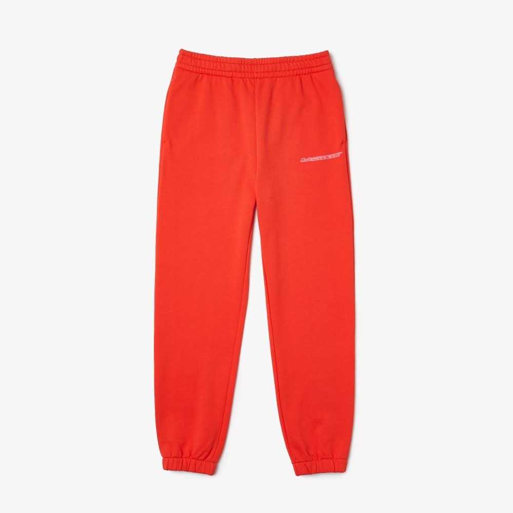 Lacoste Unbrushed Flannel Joggers Orange | DWK-306598