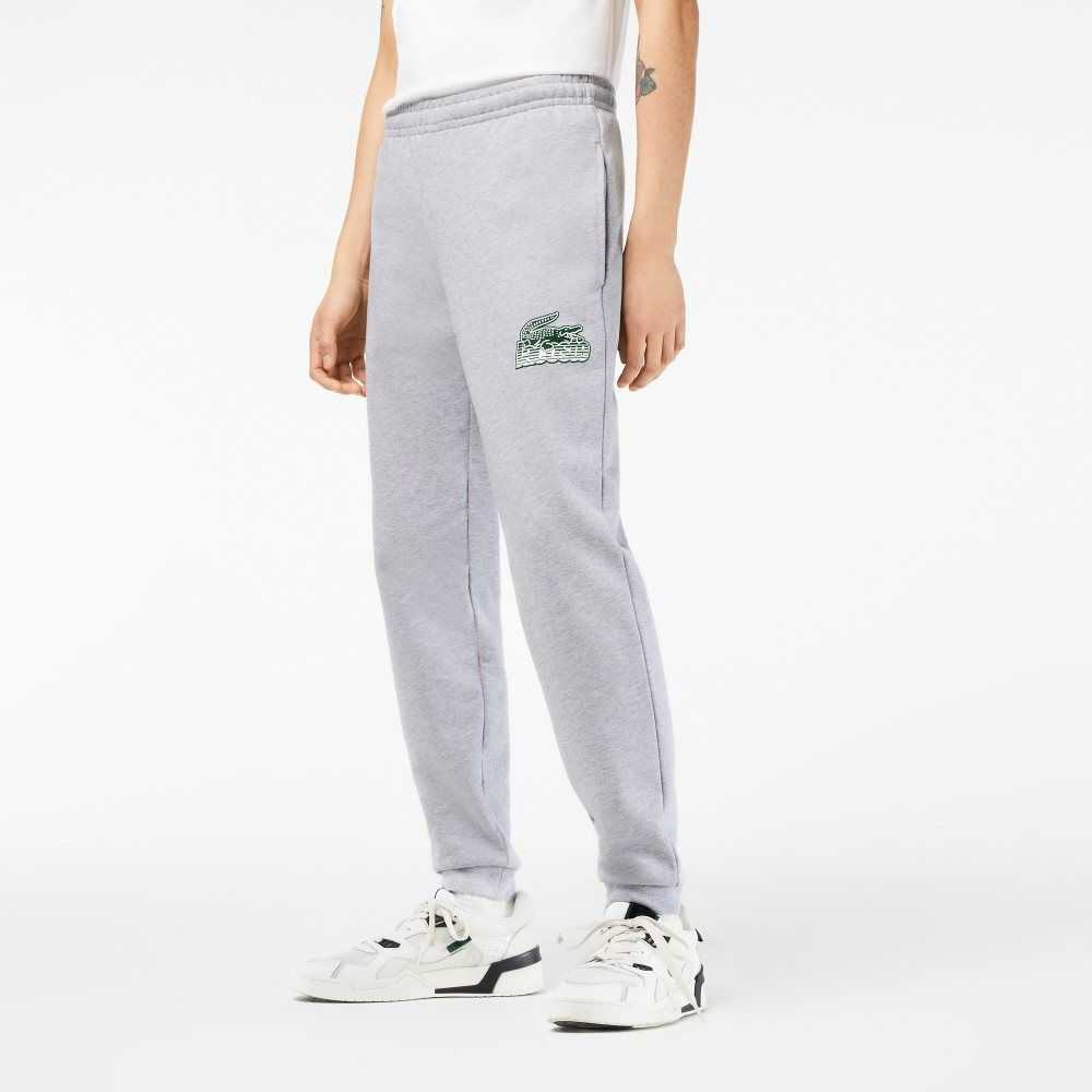 Lacoste Unbrushed Fleece Track Pants Grey Chine | DZN-574380