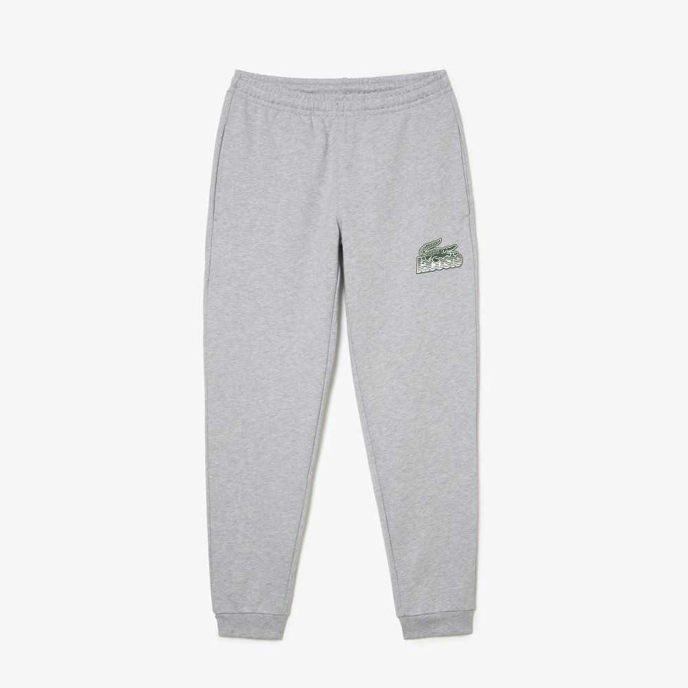 Lacoste Unbrushed Fleece Track Pants Grey Chine | DZN-574380