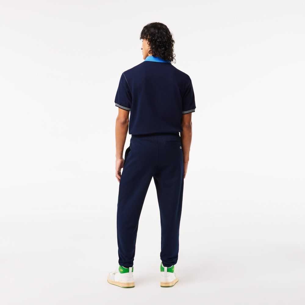 Lacoste Unbrushed Fleece Track Pants Navy Blue | QTZ-186375