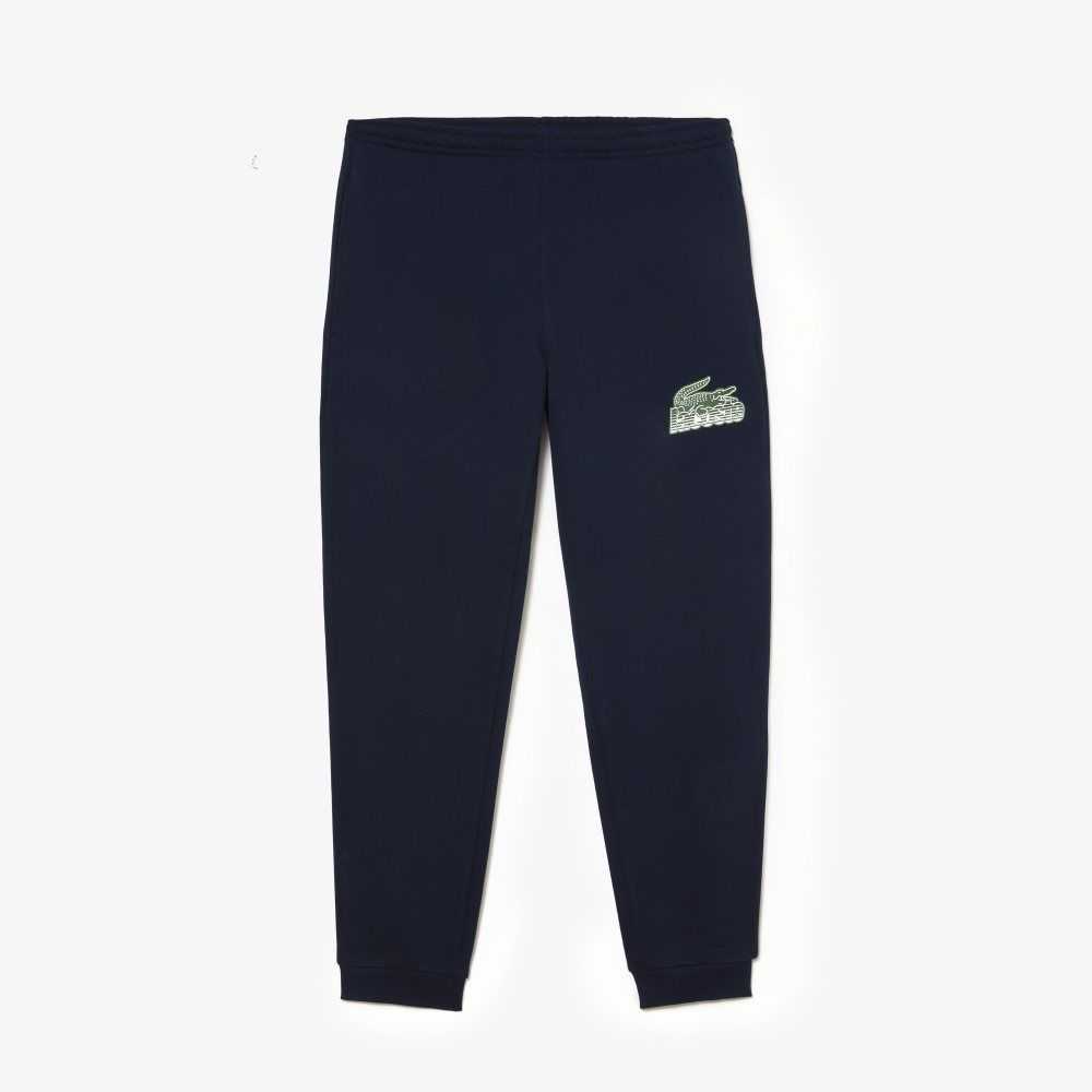 Lacoste Unbrushed Fleece Track Pants Navy Blue | QTZ-186375