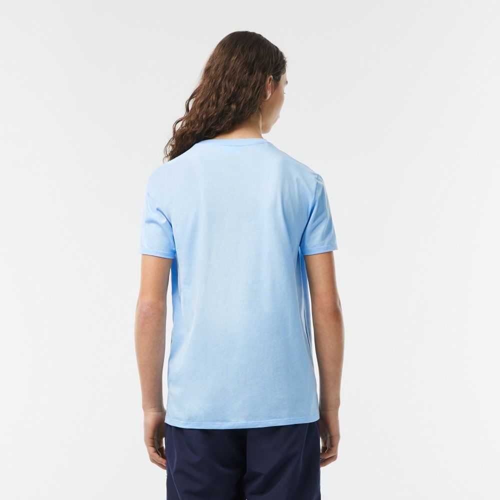 Lacoste V-Neck Pima Cotton Jersey T-Shirt Blue | EPG-895730