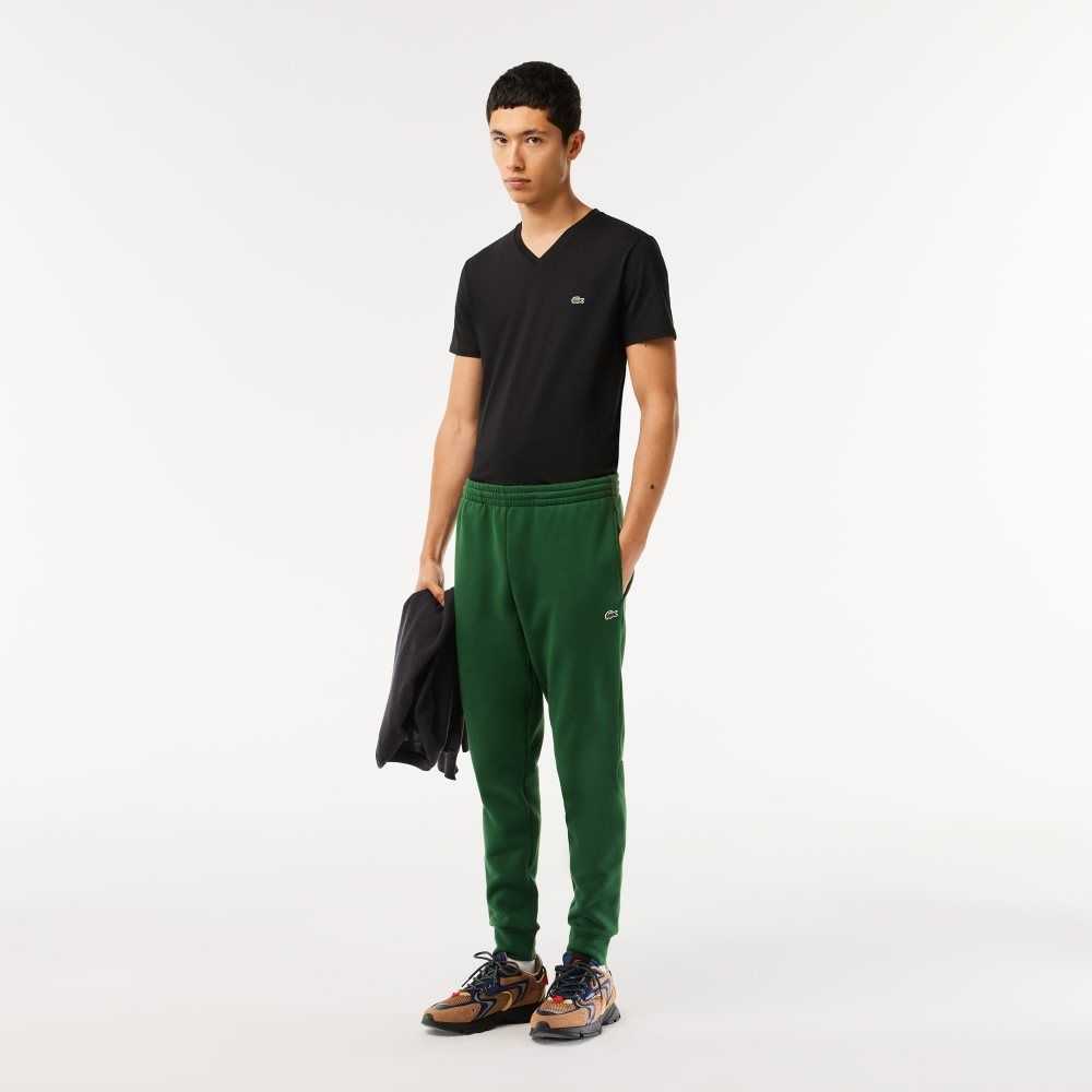 Lacoste V-Neck Pima Cotton Jersey T-Shirt Black | HZU-279586