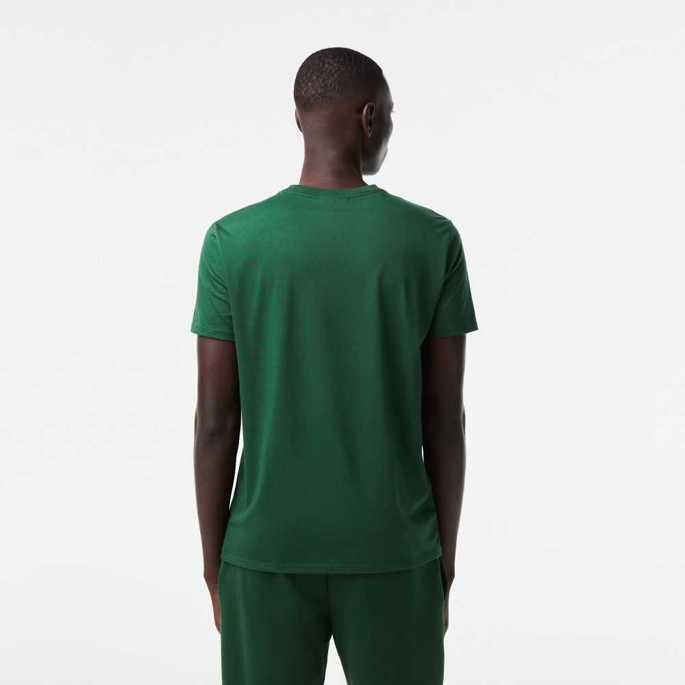 Lacoste V-Neck Pima Cotton Jersey T-Shirt Green | PMN-291078