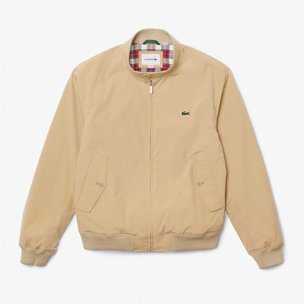 Lacoste Water-Repellent Light Twill Jacket Beige | MKY-529603