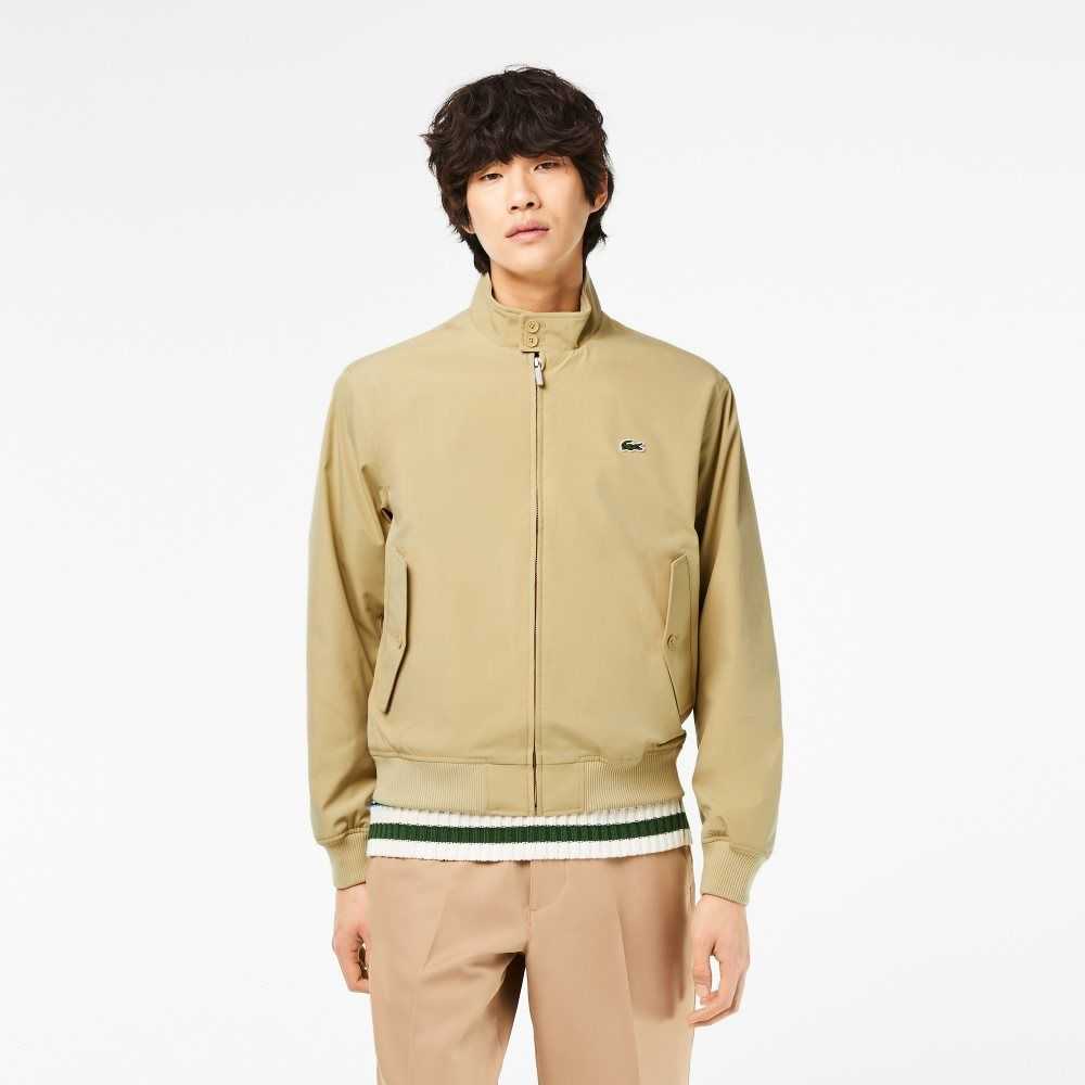 Lacoste Water-Repellent Light Twill Jacket Beige | SKG-275380