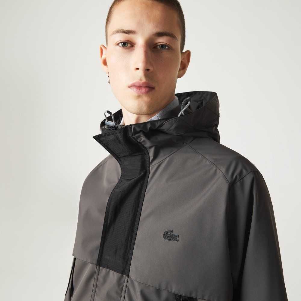 Lacoste Water-Repellent Parka Black | JSH-832956