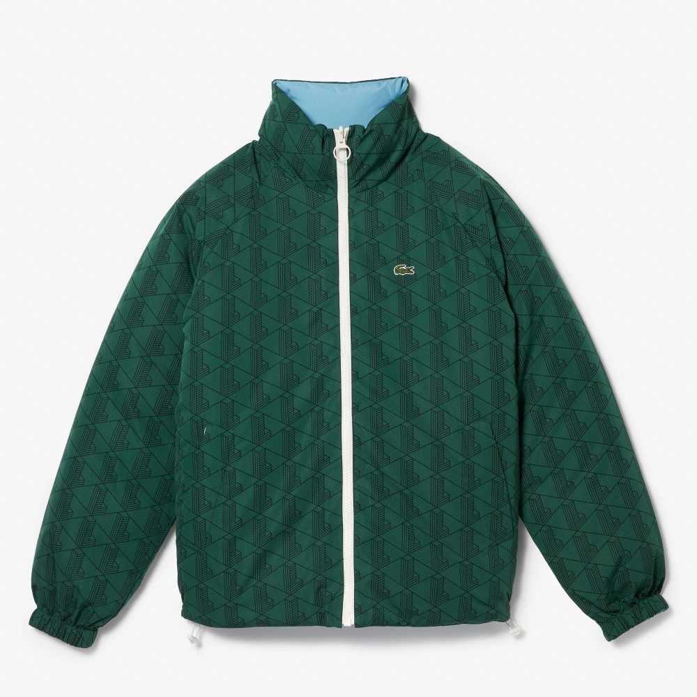 Lacoste Water-Repellent Reversible Jacket Green | WLP-450163