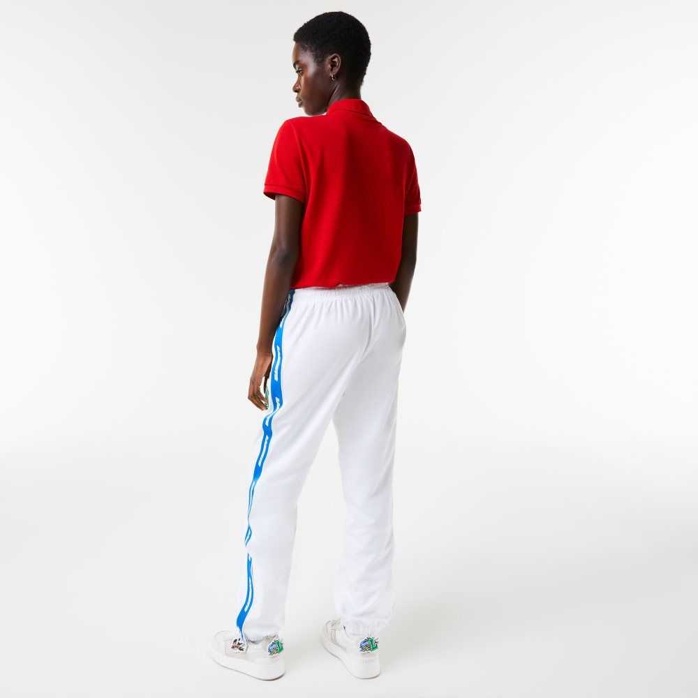 Lacoste Water-Repellent Trackpants White | GRK-829417