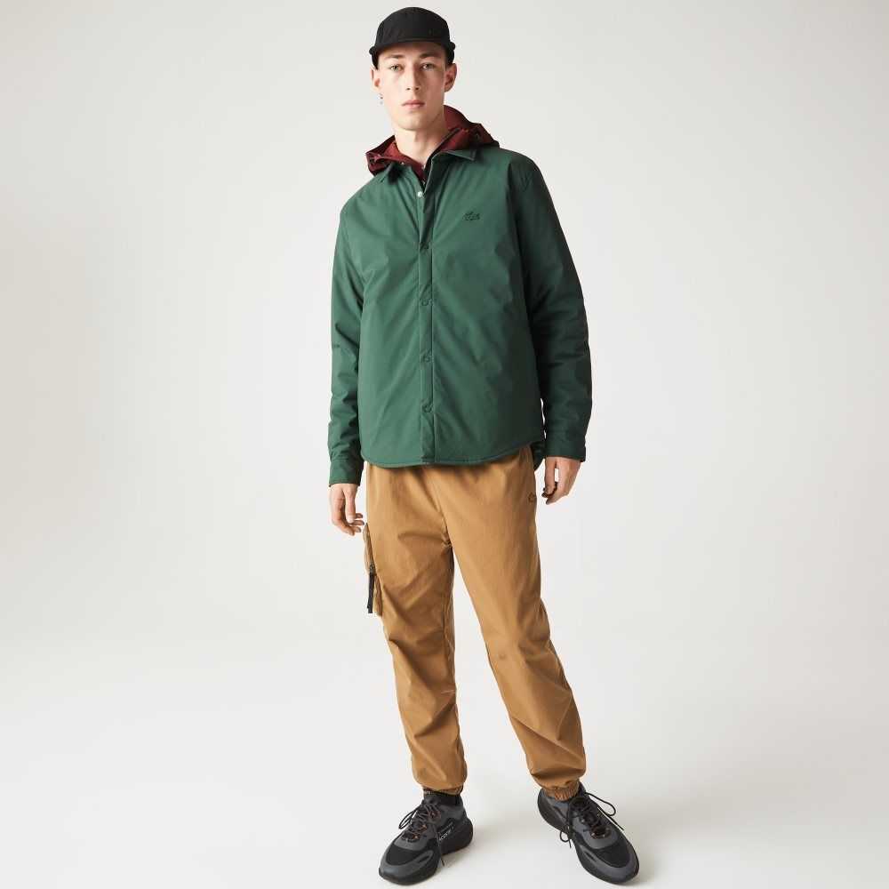 Lacoste Water-Resistant Overshirt Green | VQK-236490