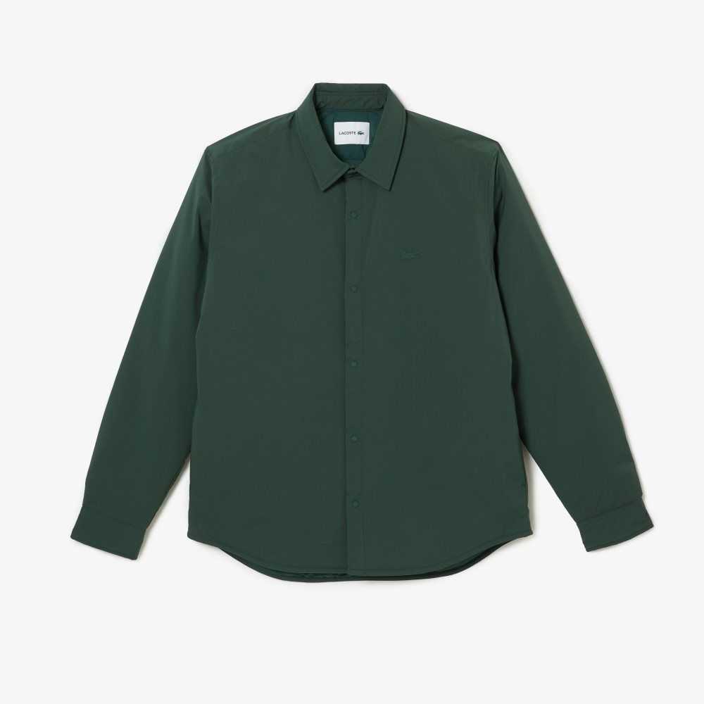 Lacoste Water-Resistant Overshirt Green | VQK-236490