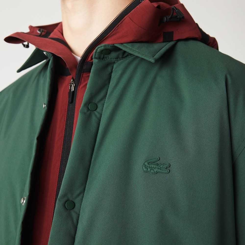 Lacoste Water-Resistant Overshirt Green | VQK-236490