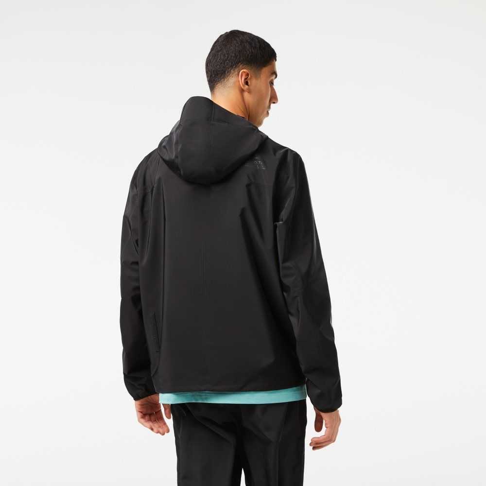 Lacoste Waterproof Short Track Jacket Black | PGX-691403