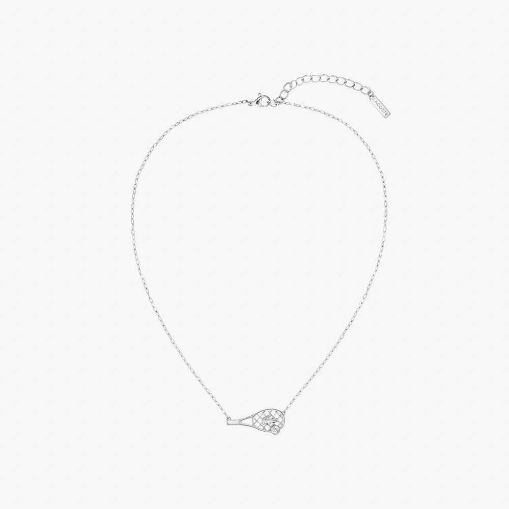 Lacoste Winna Necklace Silver And Crystals | WCH-184257