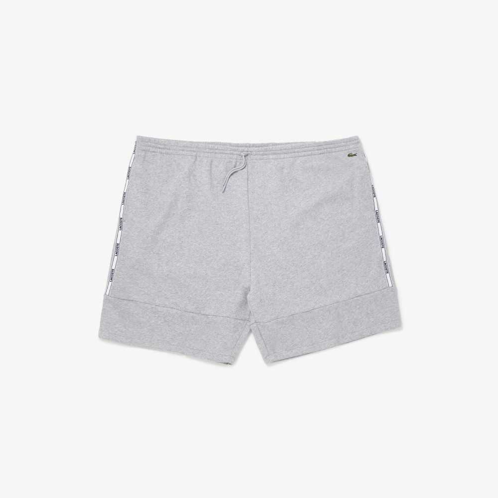 Lacoste XL Branded Bands Shorts Grey Chine | NDB-756429