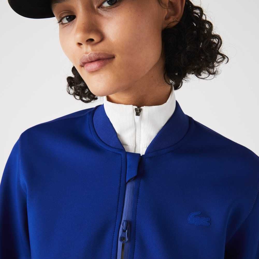 Lacoste Zip-Up Teddy Jacket Blue | SXU-145238