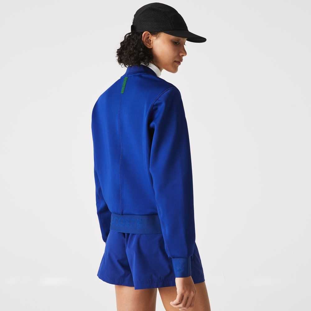 Lacoste Zip-Up Teddy Jacket Blue | SXU-145238