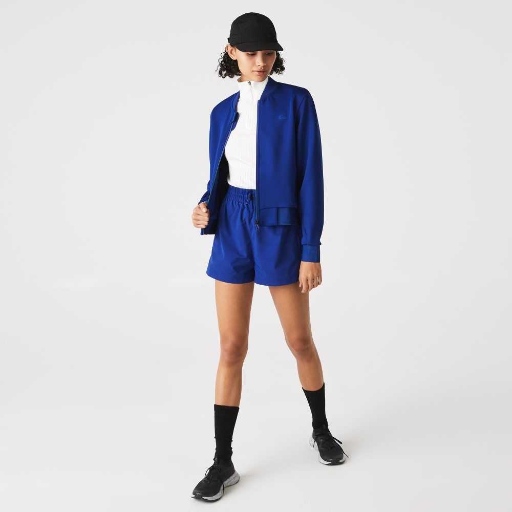 Lacoste Zip-Up Teddy Jacket Blue | SXU-145238