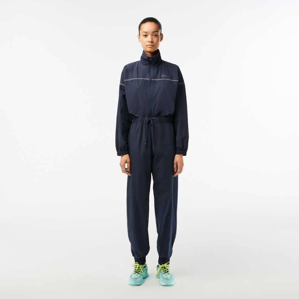 Lacoste Zipped Nylon Jumpsuit Blue | ECP-675248