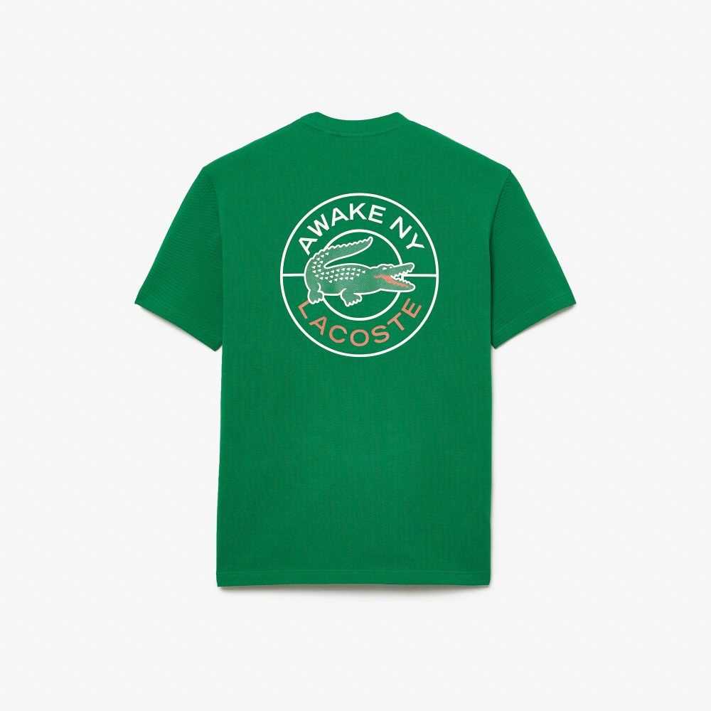 Lacoste x AWAKE NY Logo Cotton Pique T-shirt Green | BMN-167924