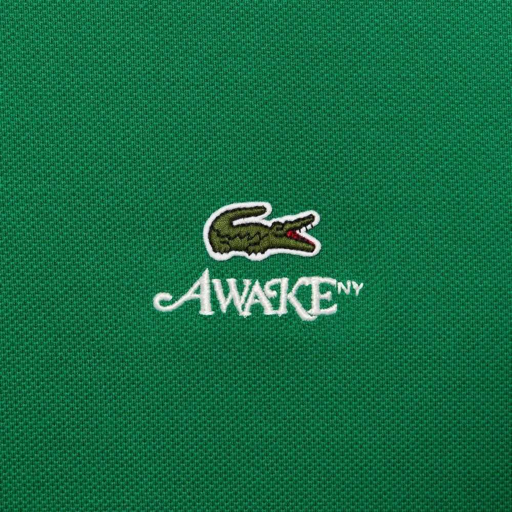 Lacoste x AWAKE NY Logo Cotton Pique T-shirt Green | BMN-167924