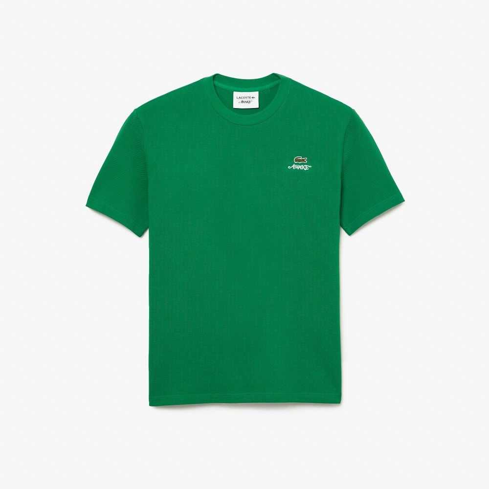 Lacoste x AWAKE NY Logo Cotton Pique T-shirt Green | BMN-167924