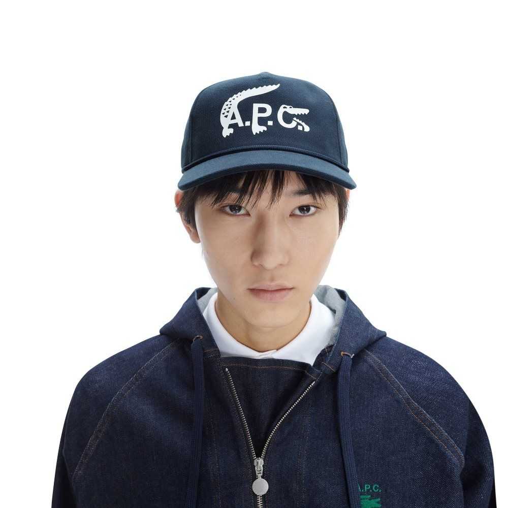 Lacoste x A.P.C. Organic Cotton Cap Blue | FAU-084159