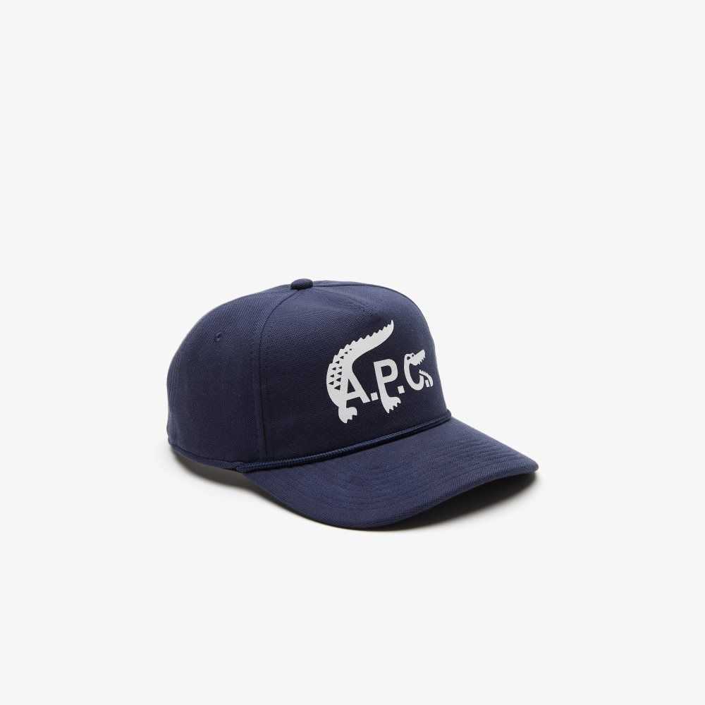 Lacoste x A.P.C. Organic Cotton Cap Blue | FAU-084159