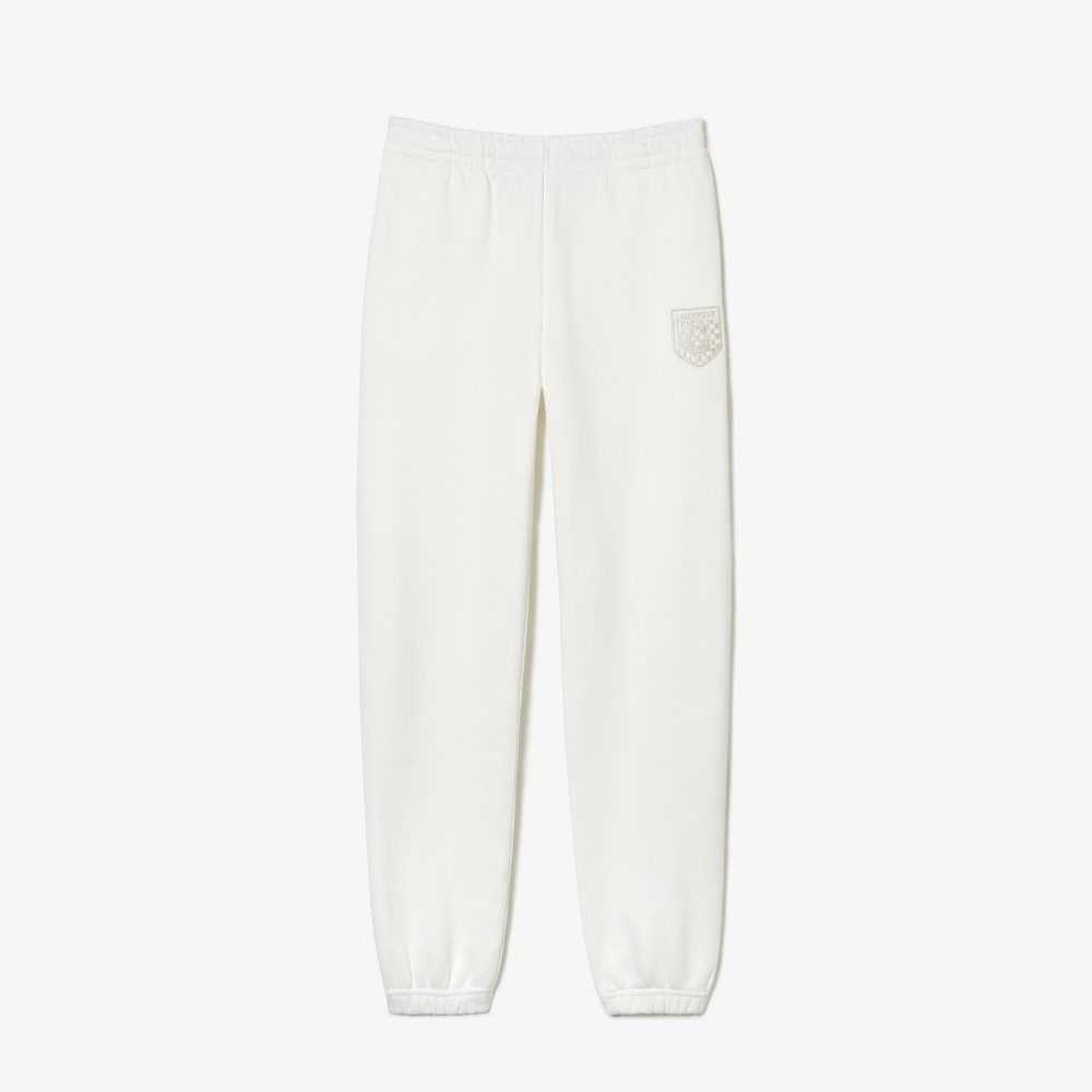 Lacoste x Goop Cotton Fleece Trackpants White | TDW-592018