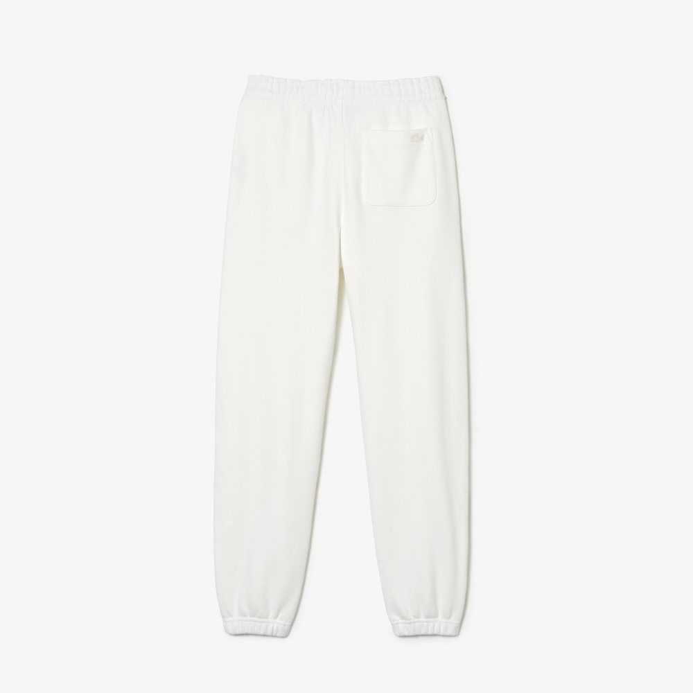 Lacoste x Goop Cotton Fleece Trackpants White | TDW-592018