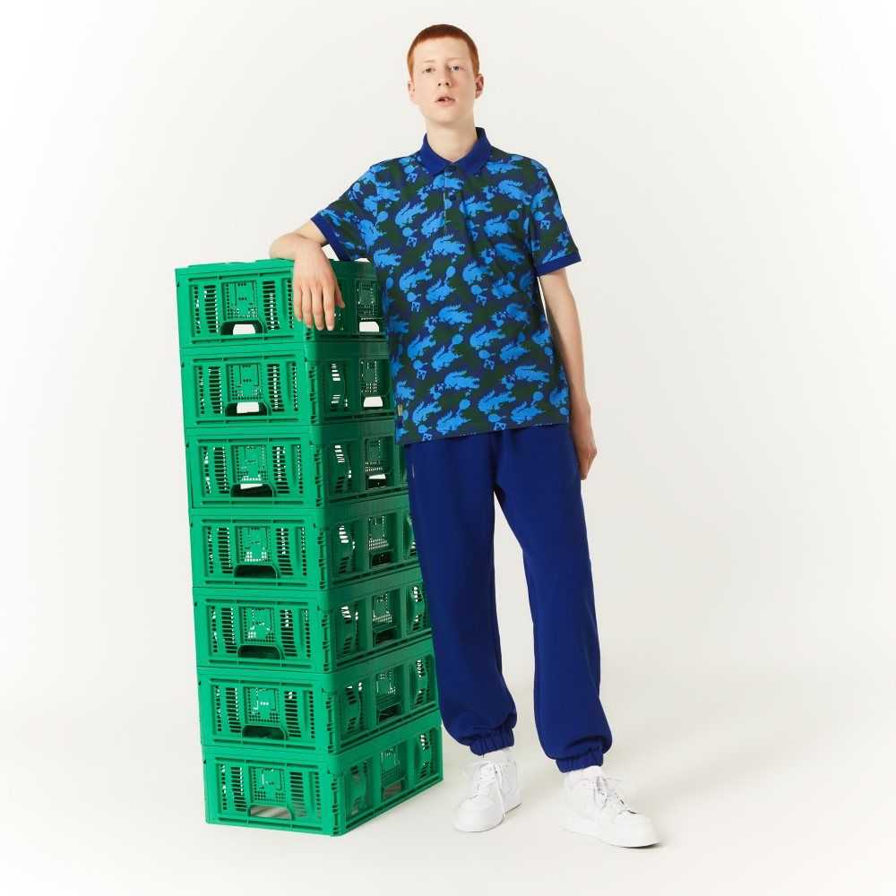 Lacoste x Minecraft Organic Cotton Fleece Jogging Pants Blue | VLH-139576