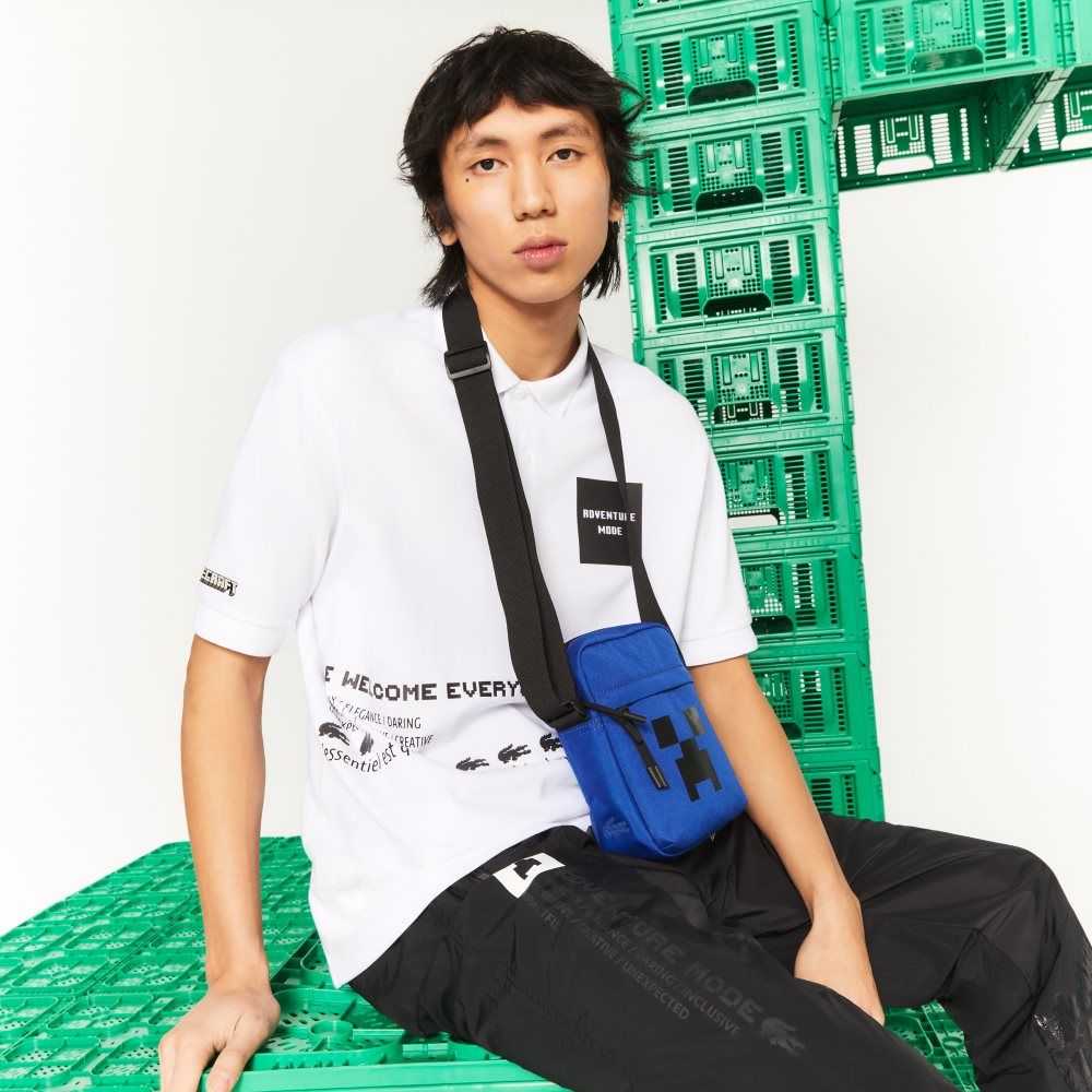 Lacoste x Minecraft Print Canvas Vertical Crossover Bag Cosmique Minecraft | BLO-619258