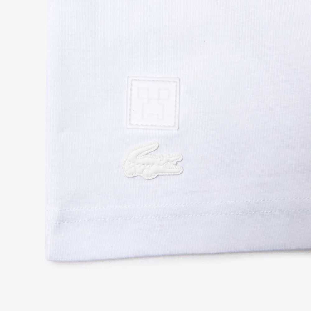 Lacoste x Minecraft Print Organic Cotton T-Shirt White | XWB-685213