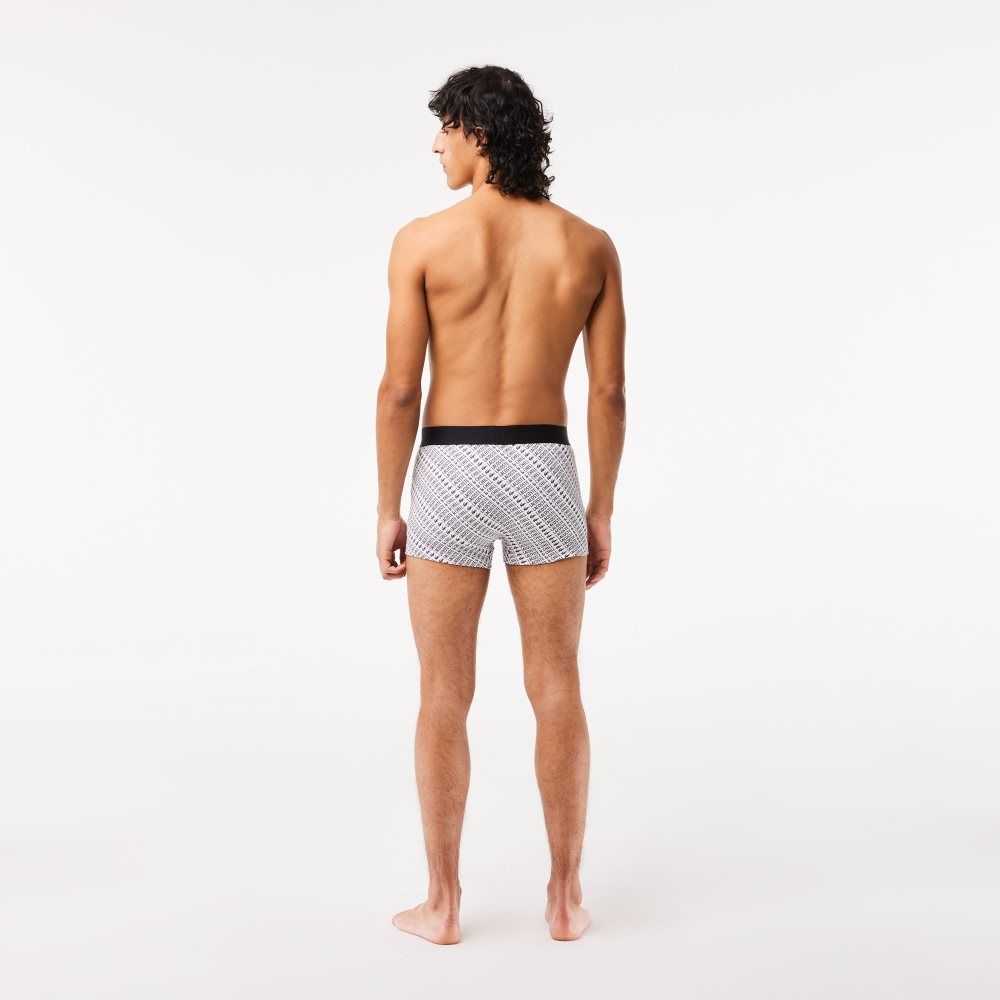 Lacoste x Netflix Branded Trunks White / Black | NDB-963278