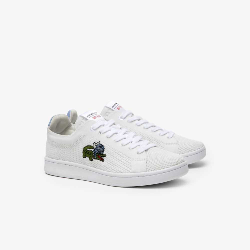 Lacoste x Netflix Bridgerton Carnaby Piquee Sneakers White/Light Blue | JQB-637809