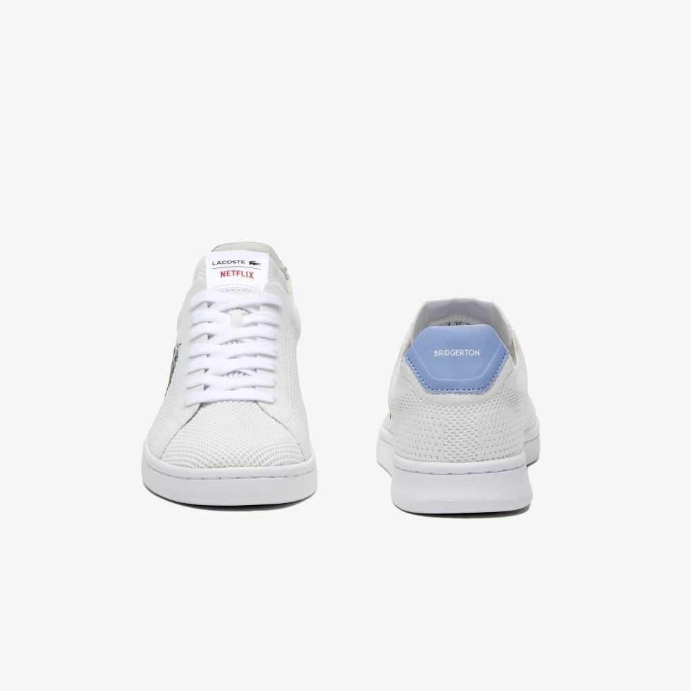 Lacoste x Netflix Bridgerton Carnaby Piquee Sneakers White/Light Blue | JQB-637809