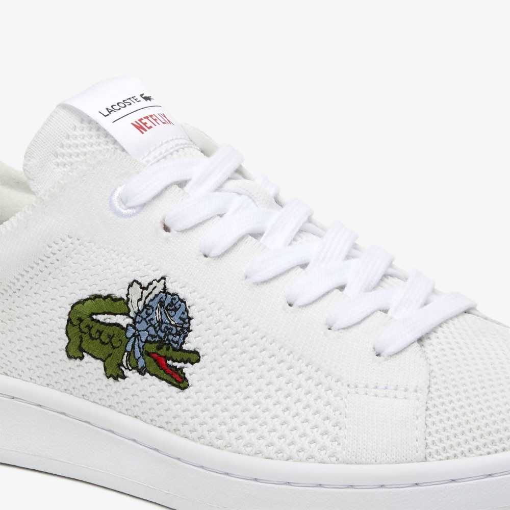 Lacoste x Netflix Bridgerton Carnaby Piquee Sneakers White/Light Blue | JQB-637809