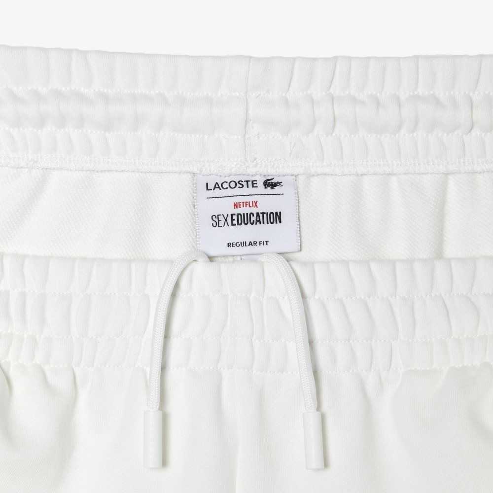 Lacoste x Netflix Croc Print Track Pants White | MVE-182740