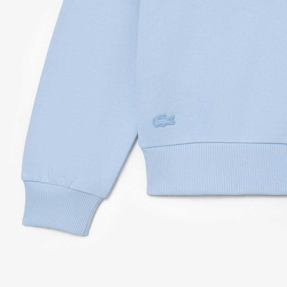 Lacoste x Netflix Loose Fit Organic Cotton Fleece Sweatshirt Blue | JKR-243017