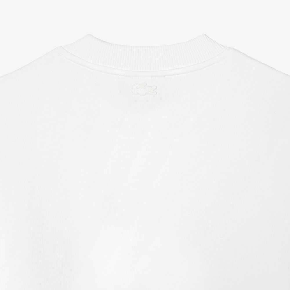 Lacoste x Netflix Organic Cotton Fleece Print Sweatshirt White | YAH-450178