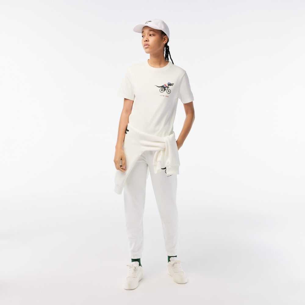 Lacoste x Netflix Organic Cotton Jersey T-Shirt White | UDC-564387