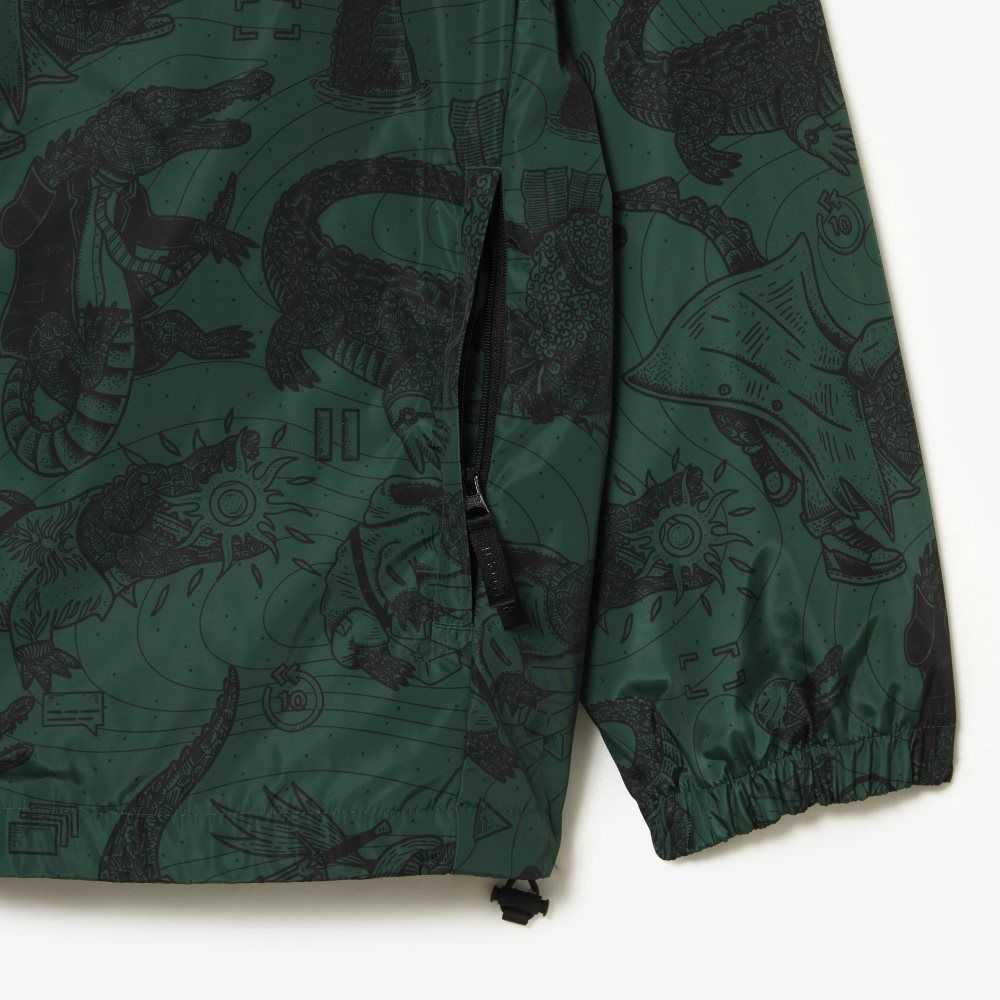 Lacoste x Netflix Printed Hooded Jacket Multicolor | XWR-695432