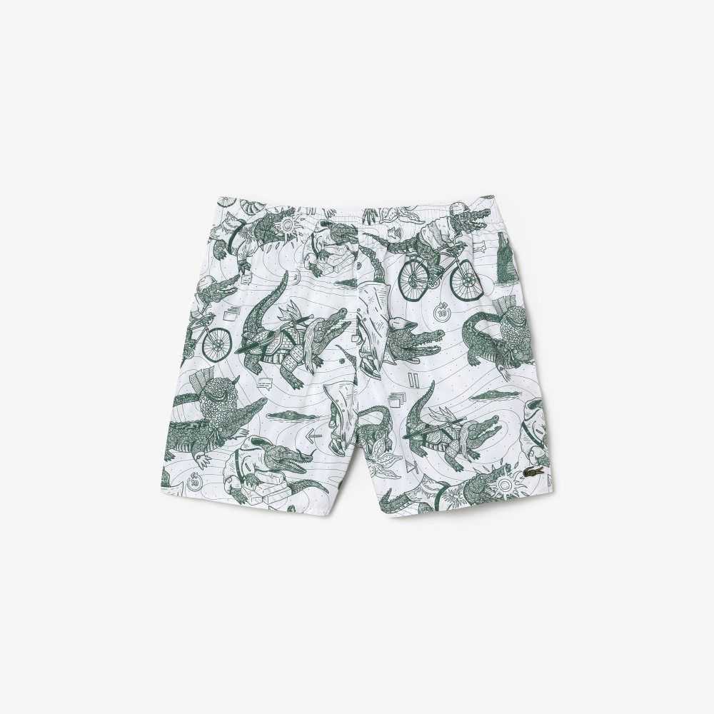 Lacoste x Netflix Printed Swim Trunks Multicolor | SUJ-560472