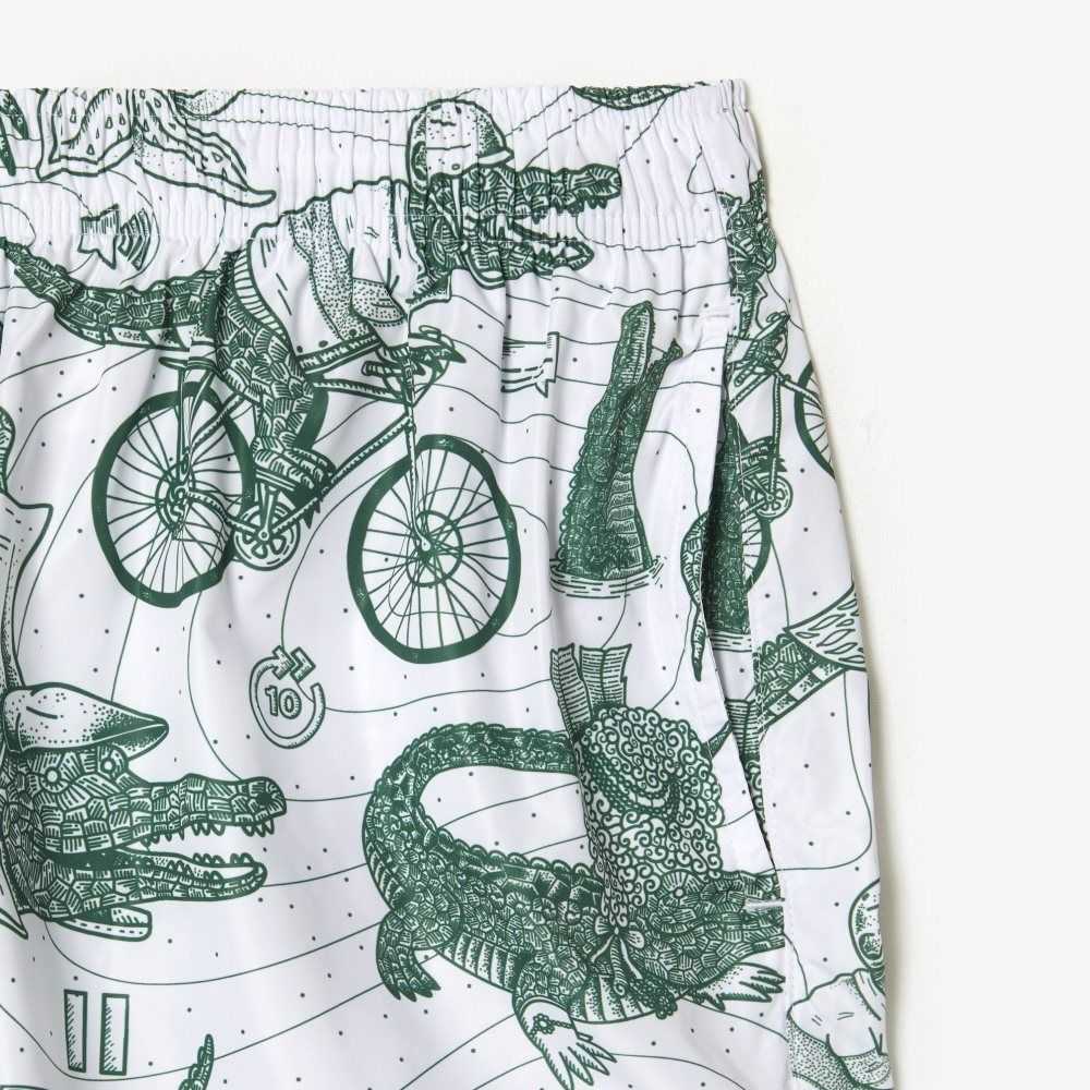 Lacoste x Netflix Printed Swim Trunks Multicolor | SUJ-560472