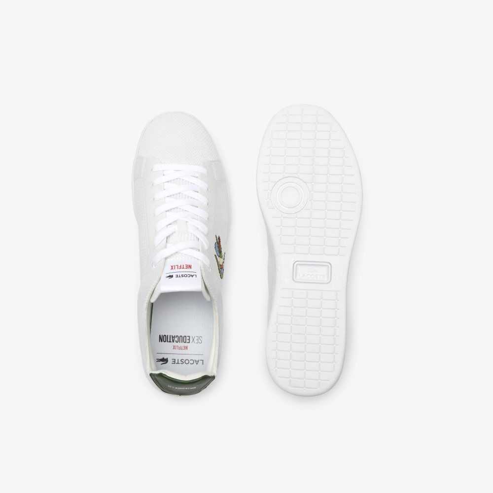 Lacoste x Netflix Sex Education Carnaby Piquee Sneakers White/Green | AHJ-298701