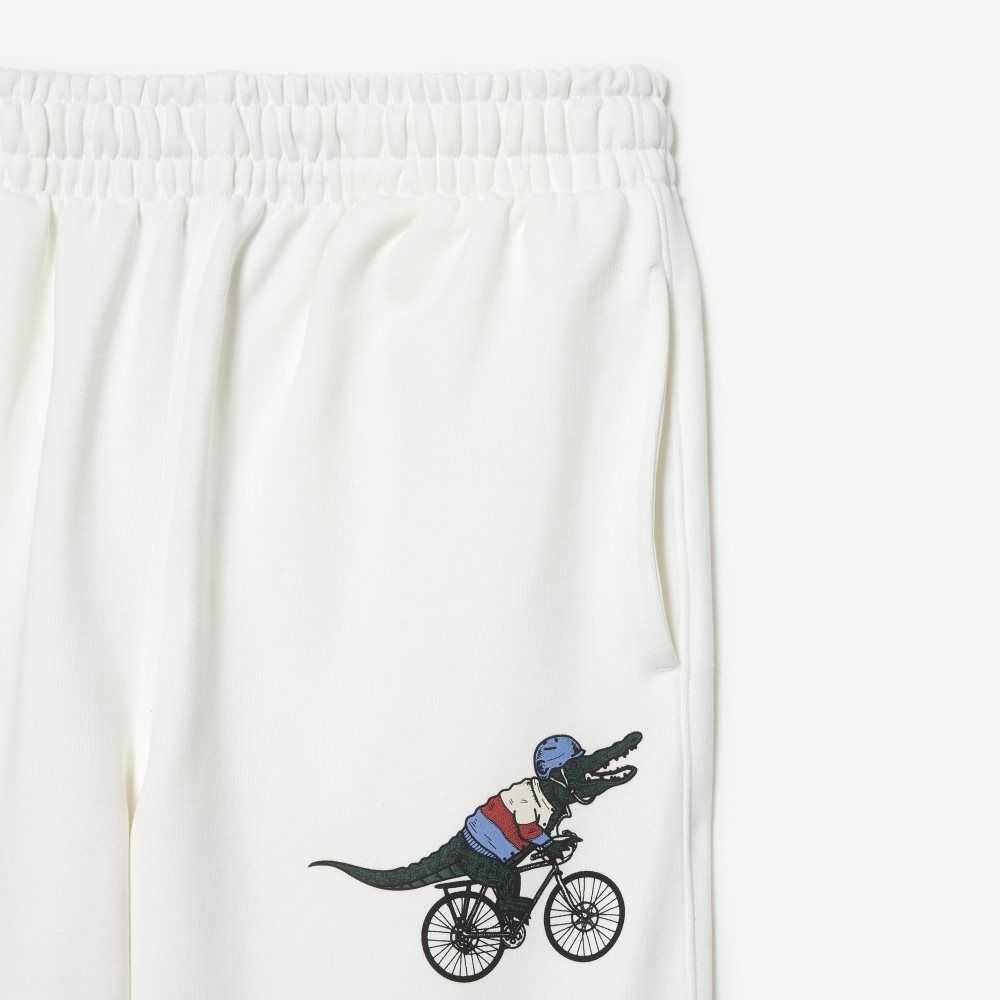 Lacoste x Netflix Super Soft Track Pants White | WVD-205471