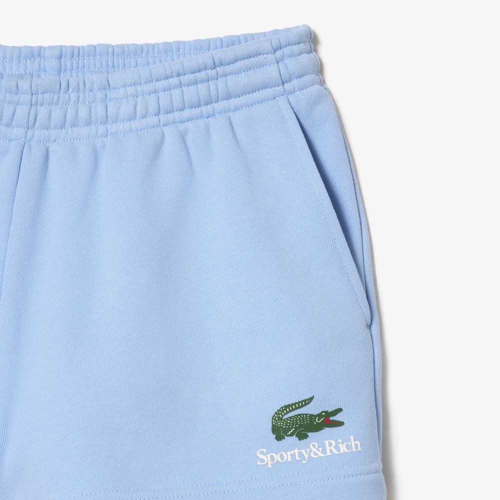 Lacoste x Sporty & Rich Fleece Shorts Blue | KWV-950326