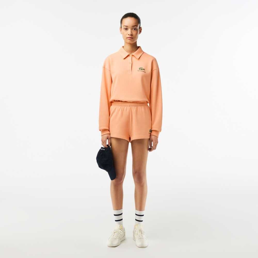 Lacoste x Sporty & Rich Fleece Shorts Light Orange | WZV-740826