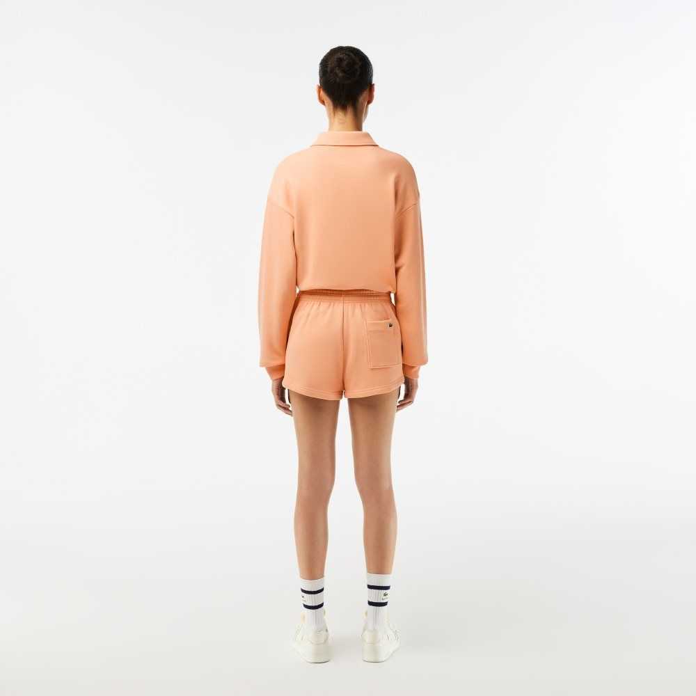 Lacoste x Sporty & Rich Fleece Shorts Light Orange | WZV-740826